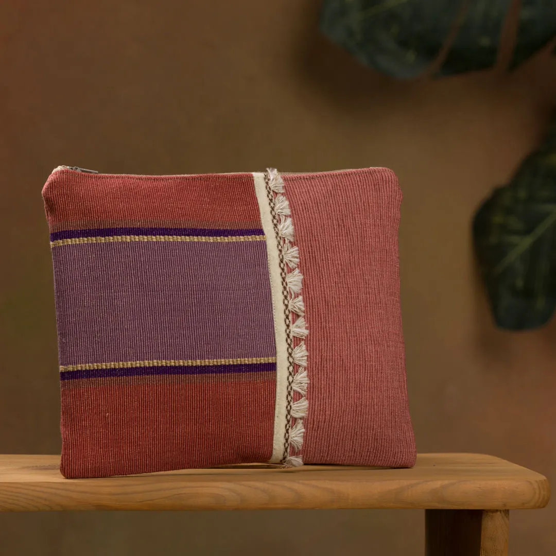 Upcycled Canvas Weave Clutch