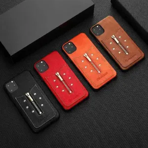 Variety of Mobile Model's Anti Fingerprint Zipper Elegant Phone Case