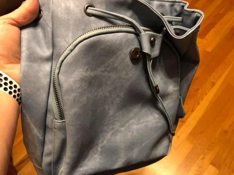 Vegan Leather Backpack - Pink
