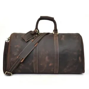 Vintage Leather Duffle Bag