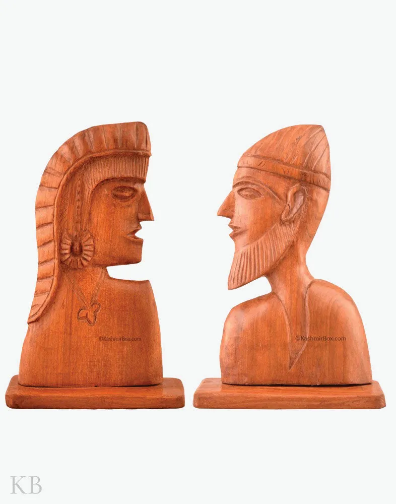 Walnut Wood Farmer Couple