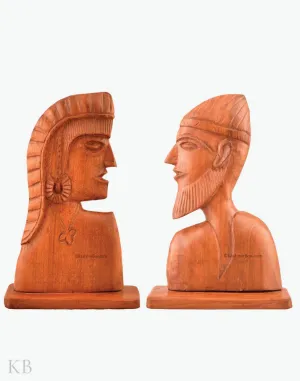 Walnut Wood Farmer Couple