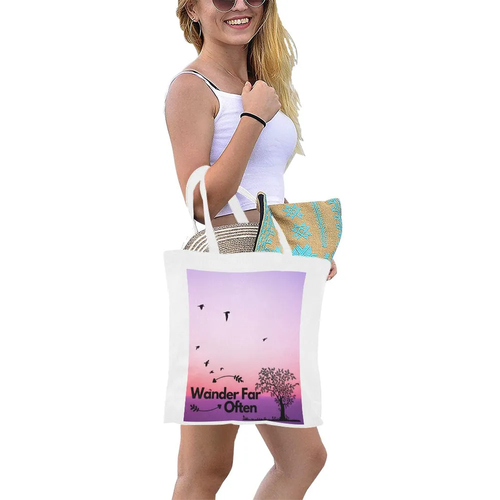 Wander Far ... Often Large Canvas Tote Bag (Made in Australia)