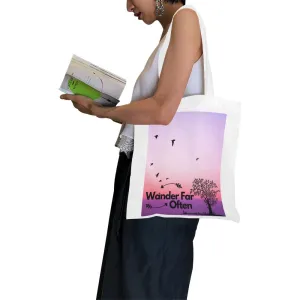 Wander Far ... Often Large Canvas Tote Bag (Made in Australia)