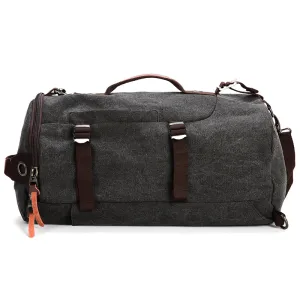 Washed Canvas Leather Travel Backpack