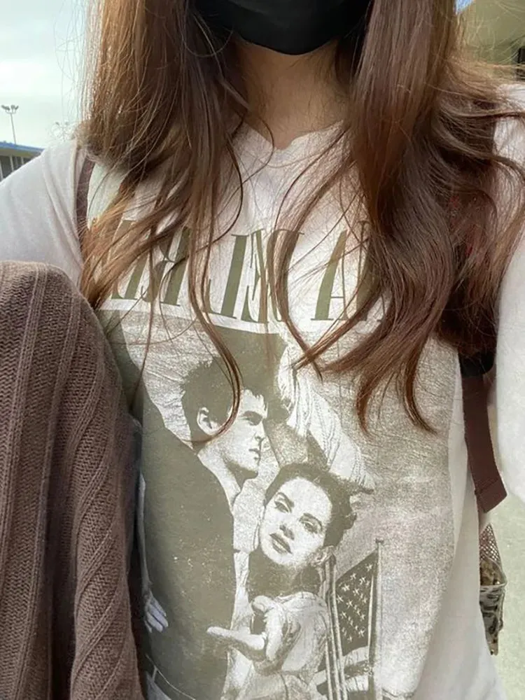 White Poster Stylish Graphic Tee