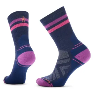 WOMEN'S HIKE LIGHT CUSHION TUBE STRIPE CREW - N59 DEEP NAVY/POWER PINK