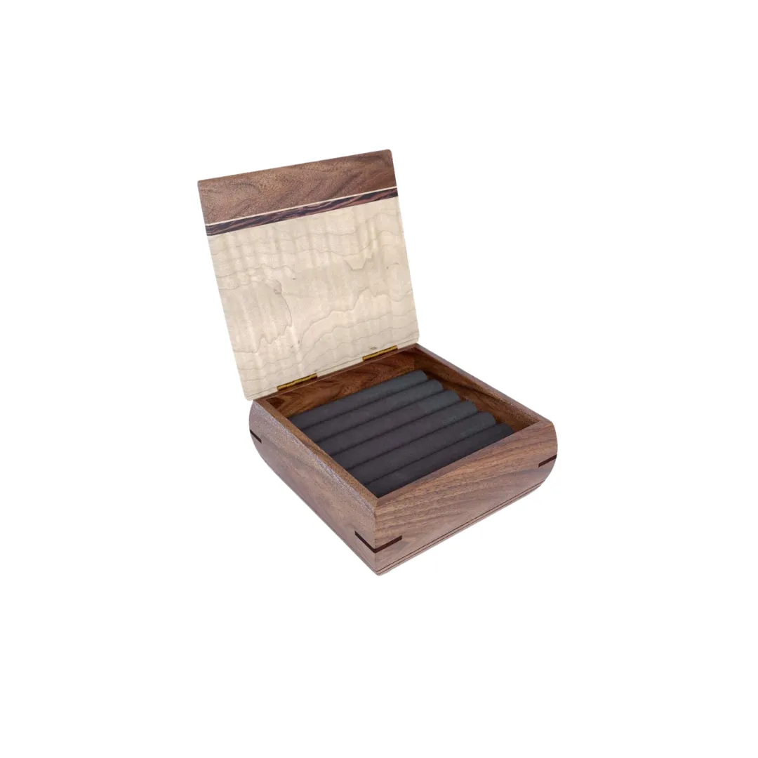 Wooden Ring Bearer Box in Shedua, Maple   Wenge
