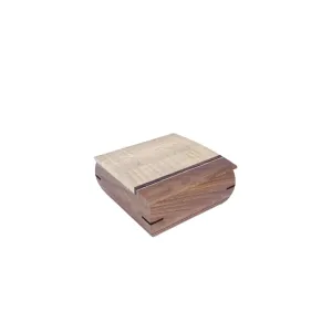 Wooden Ring Bearer Box in Shedua, Maple   Wenge
