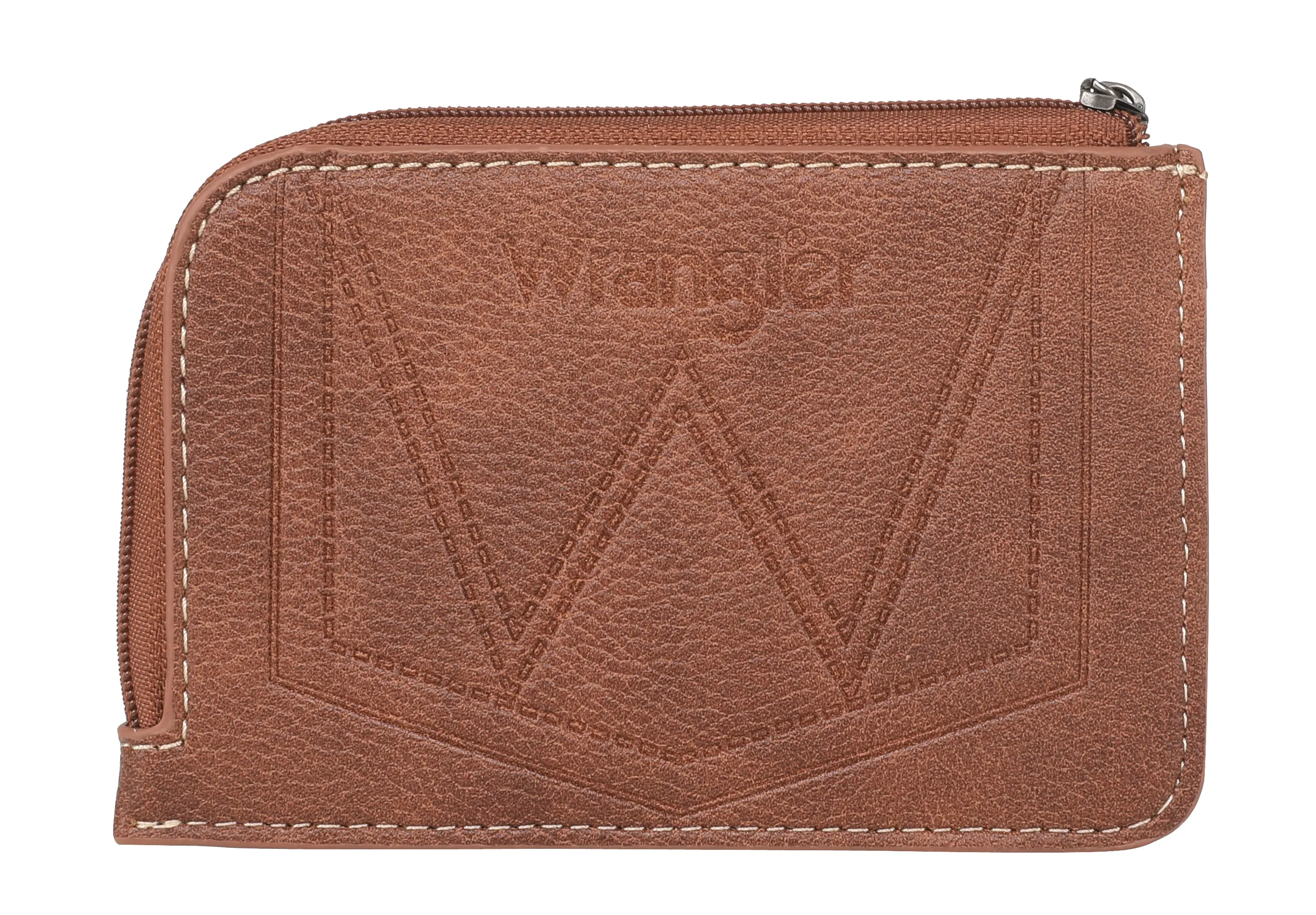 Wrangler Southwestern Art Print Mini Zip Card Case Burgandy