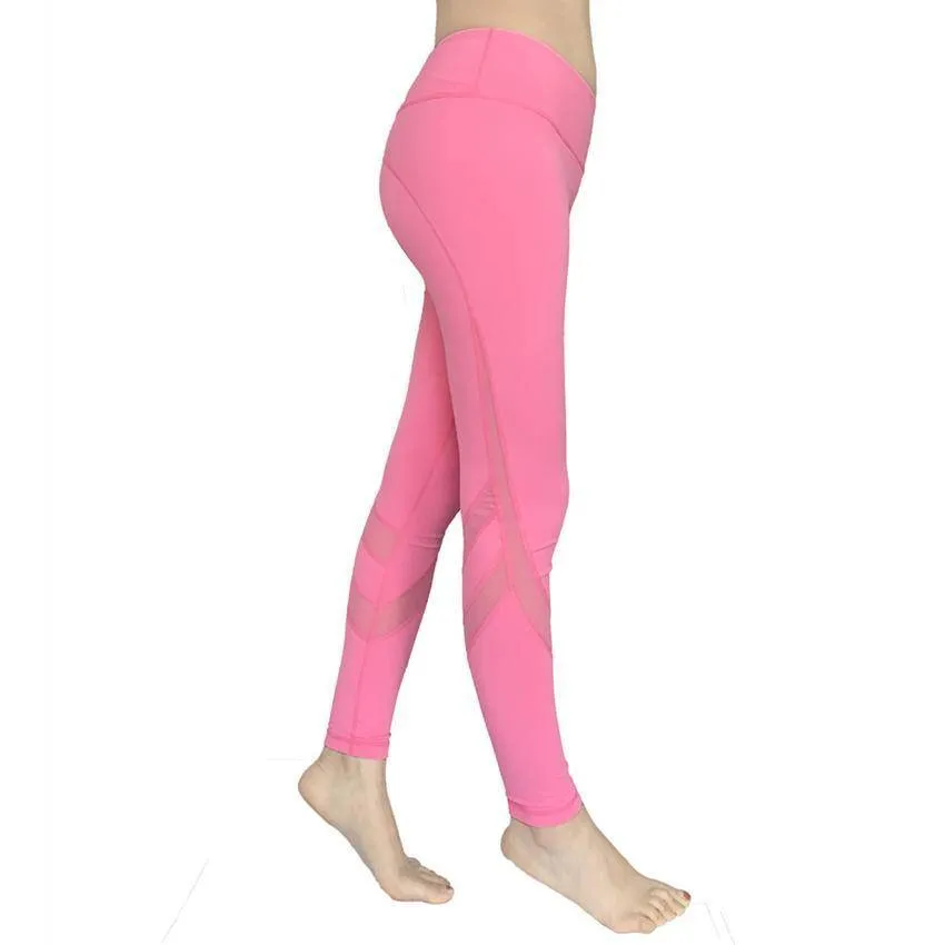Yoga Leggings With Stylish Mesh