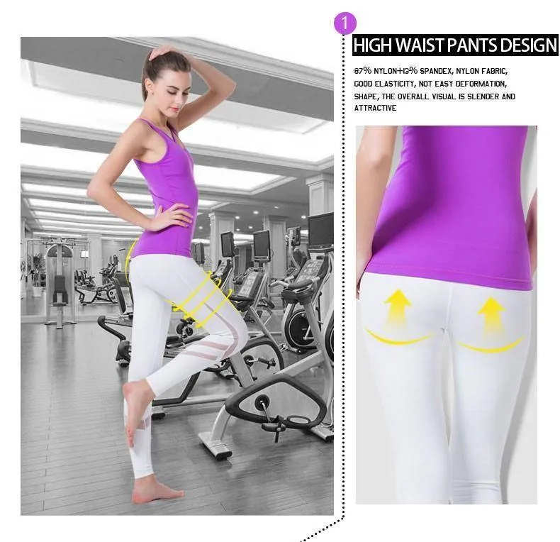 Yoga Leggings With Stylish Mesh