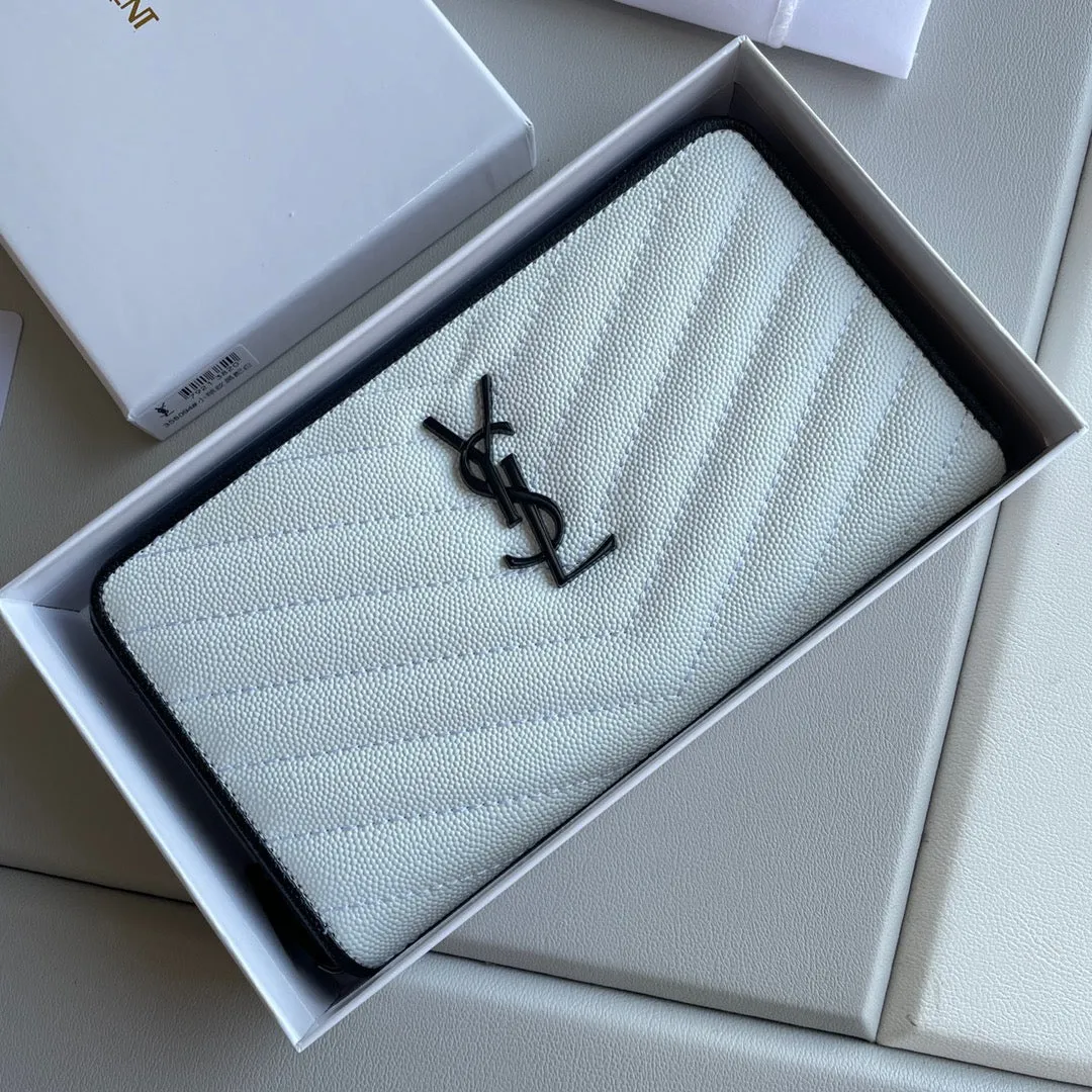 YSK179 Wallet in Grain De Poudre Embossed Leather