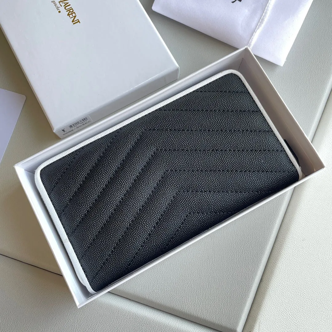 YSK180 Wallet in Grain De Poudre Embossed Leather