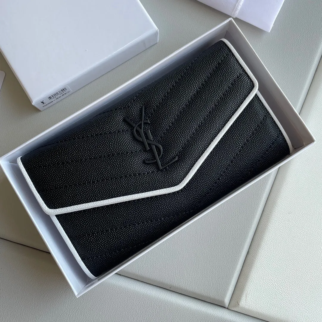 YSK180 Wallet in Grain De Poudre Embossed Leather