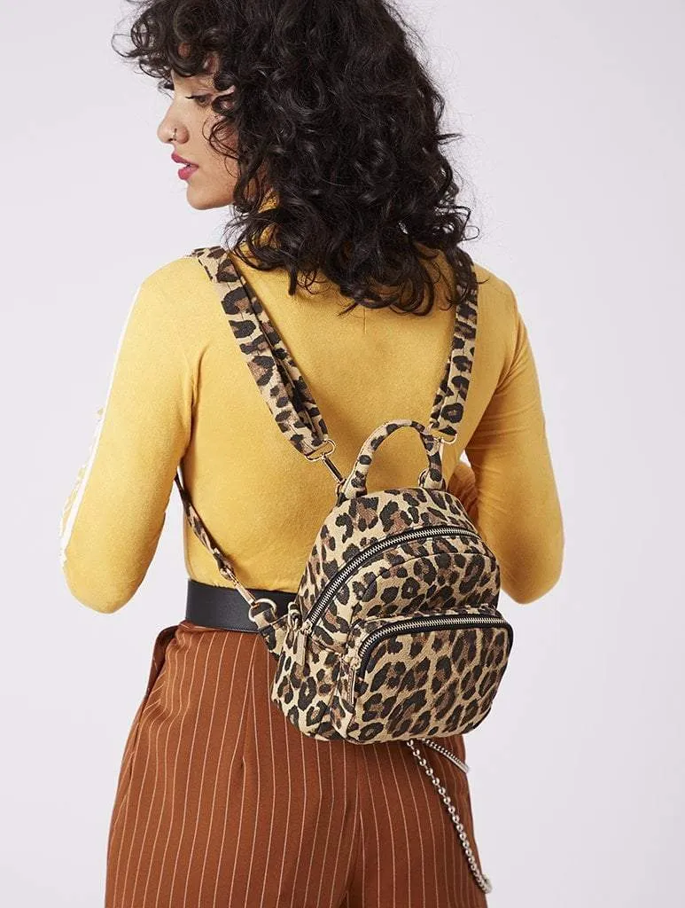 Zadie Leopard Mini Backpack