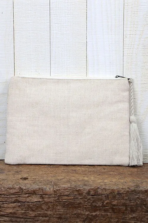 Zig Zag Stripe Clutch Bag