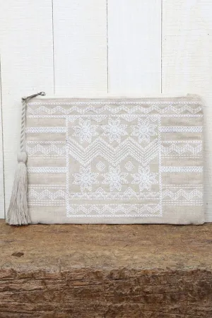 Zig Zag Stripe Clutch Bag