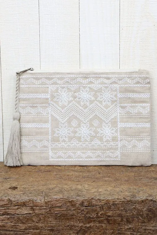 Zig Zag Stripe Clutch Bag