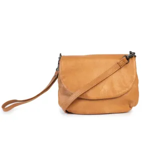 Zoe Leather Bag/Clutch: Tan